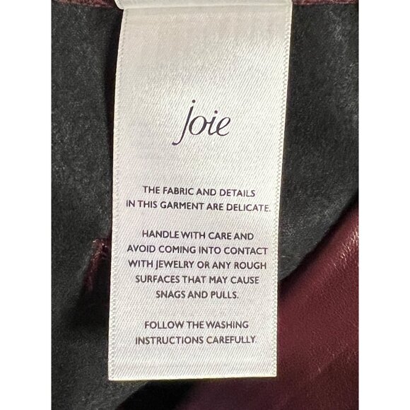 NWOT Joie Limited Edition Pants Women Size 10  Stretch Faux Leather Straight Leg - Picture 10 of 12